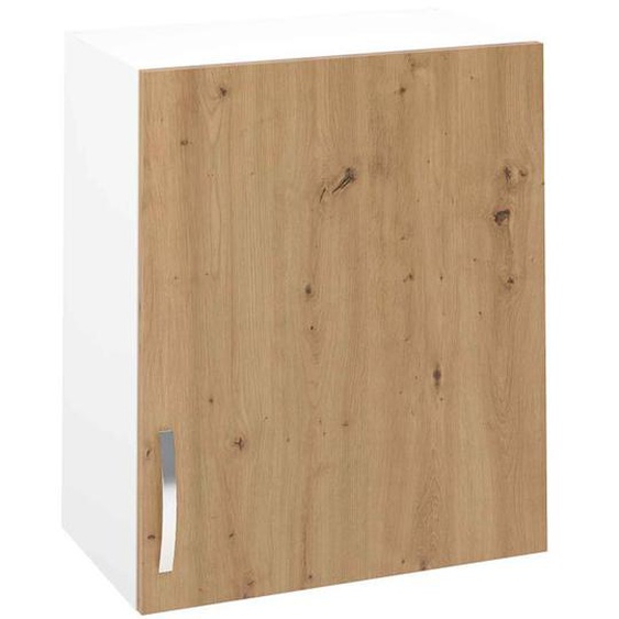 Meuble haut de cuisine avec 1 porte coloris Chêne Albar  - Hauteur 70 x Longueur 60 x profondeur 33 cm