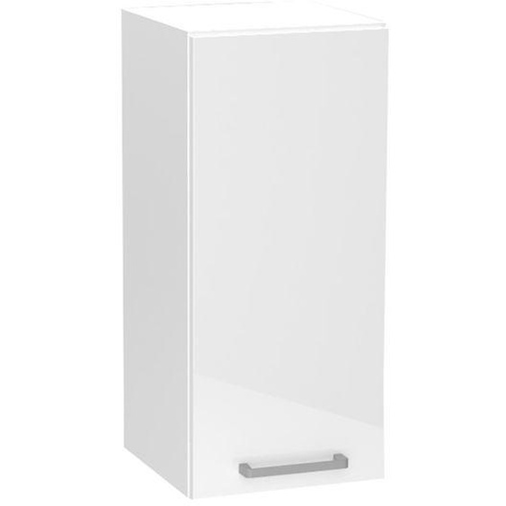 Meuble haut de cuisine coloris blanc avec 1 porte - longueur 30 x profondeur 28 x hauteur 72 cm
