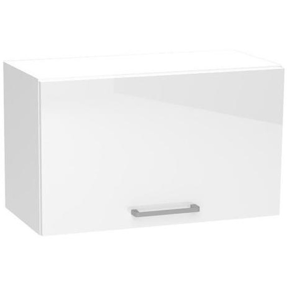 Meuble haut de cuisine coloris blanc avec 1 porte - longueur 60 x profondeur 28 x hauteur 36 cm