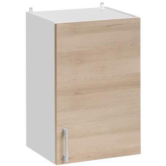 Meuble haut de cuisine - CUISINEANDCIE - 1 porte - L 40 cm - décor chêne naturel