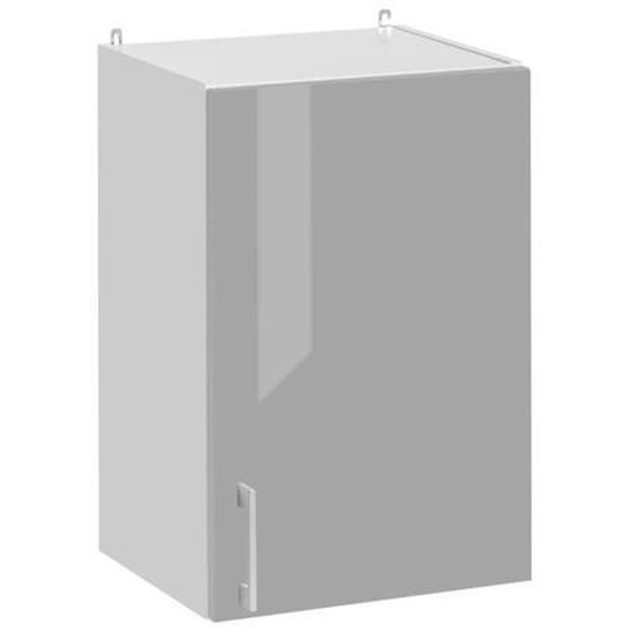 Meuble haut de cuisine - CUISINEANDCIE - 1 porte - L 40 cm - gris brillant