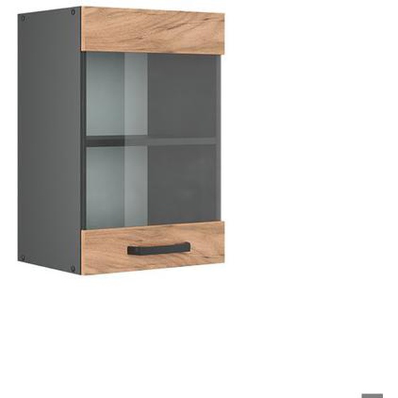 Meuble de cuisine haut vitré R-Line, 40 cm, Chêne de force doré, Vicco