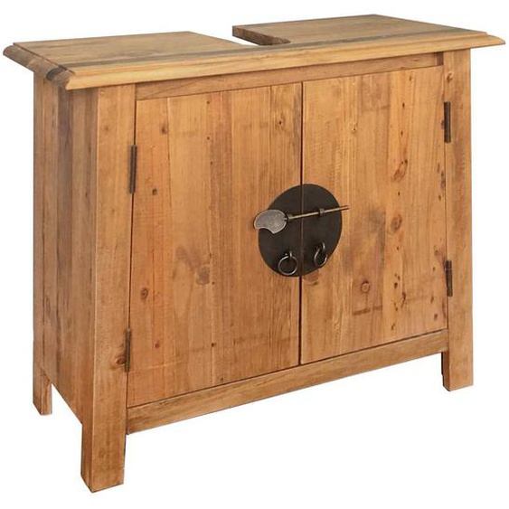 Meuble-lavabo de salle de bains pin massif 70x32x63 cm