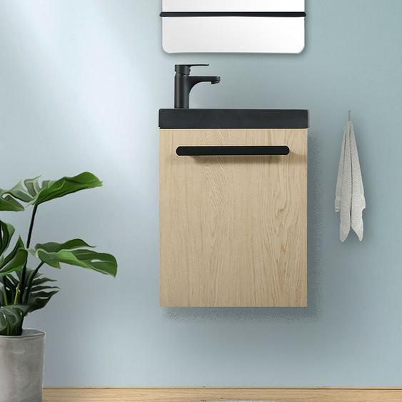 Meuble lave-mains suspendu nevada avec poignée porte serviette