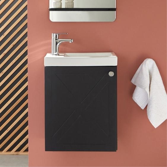 Meuble lave-mains AVA Noir carbone