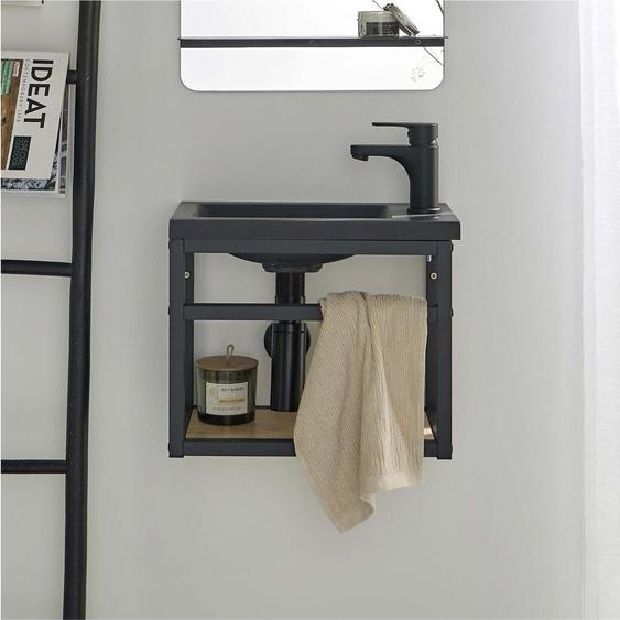 Meuble lave-mains SAO + robinet noir