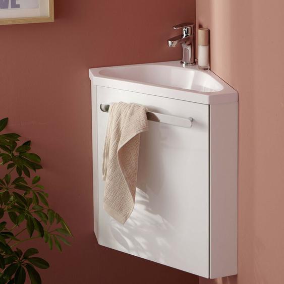 Meuble lave-mains dangle blanc skino