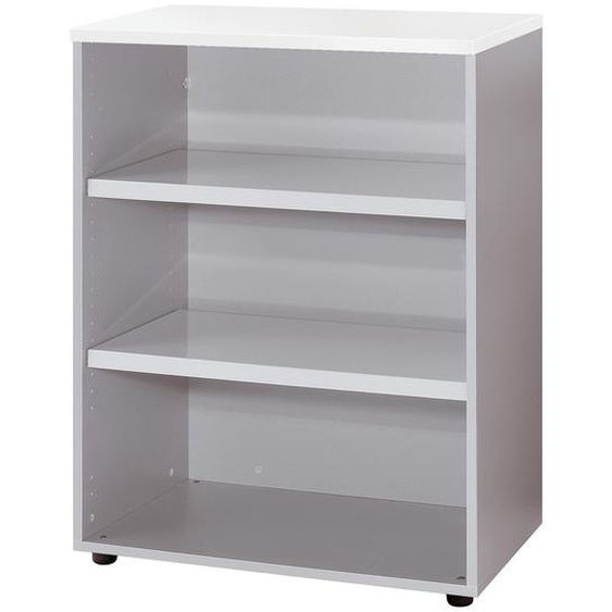 Meuble mi-hauteur ACTIVITY sans portes - H.102 x L.80 x P.47 cm - Corps Aluminium - Top Blanc