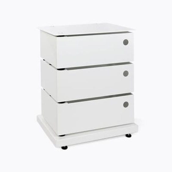 Meuble pivotant 3 casiers blanc mat - Twist