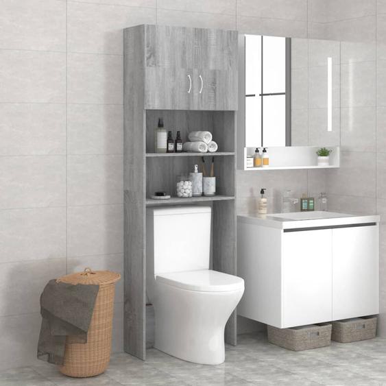 Meuble pour machine à laver Sonoma gris 64x25,5x190 cm