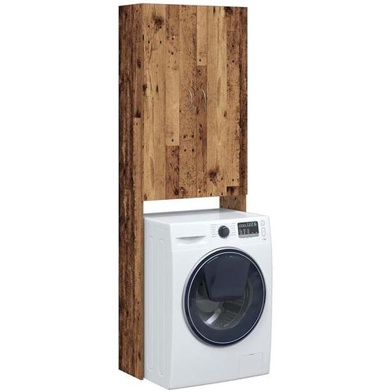 Meuble pour machine à laver vieux bois 64x25,5x190 cm