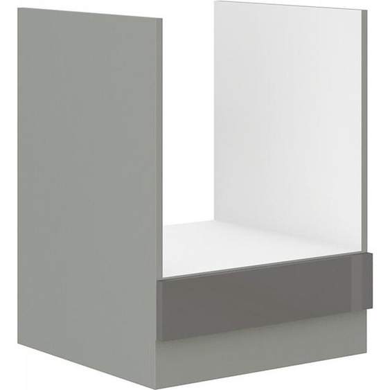 Meuble pour plaque de cuisson ULLERIKE – largeur 60 cm, gris