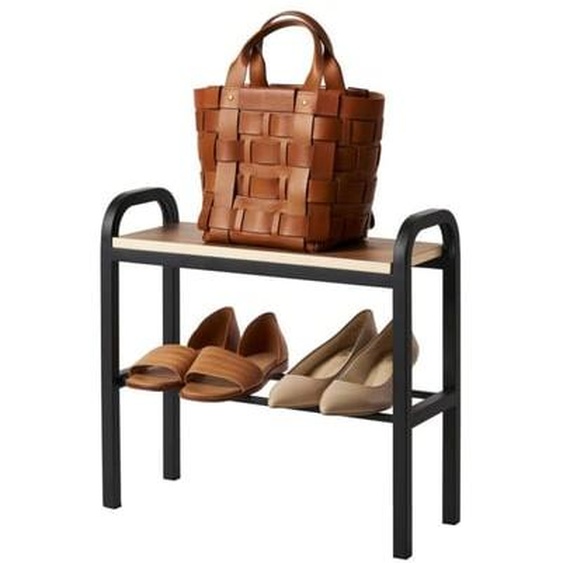 Meuble range-chaussures bois métal Yamazaki Tower