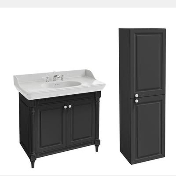 Meuble salle de bain Cléo 1889 + colonne droite + mélangeur poignée chromé
