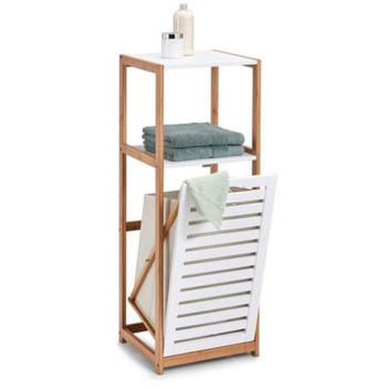 Meuble salle de bains colonne panier à linge Zeller