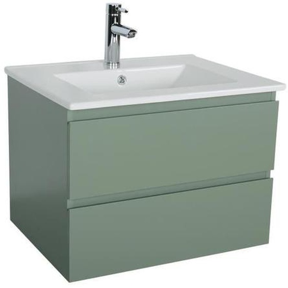 Meuble simple vasque SORRENTO vert 60 cm