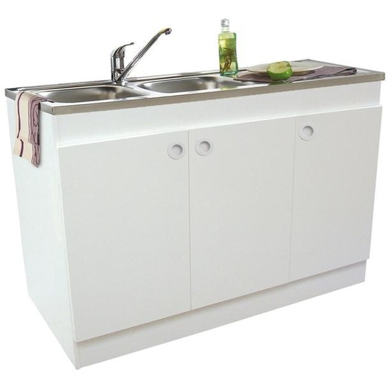 Meuble sous évier DECLIQ 100x60cm 2 portes avec charnières invisibles - NEOVA - S13N22100
