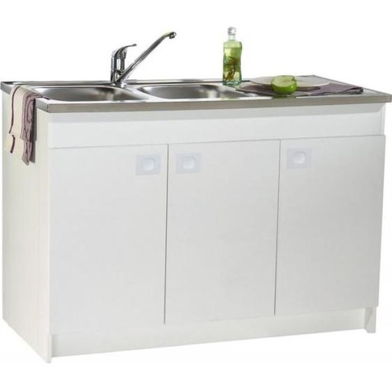 Meuble sous évier DECLIQ 120x60cm 2 portes avec charnières invisibles - NEOVA - S13N22120