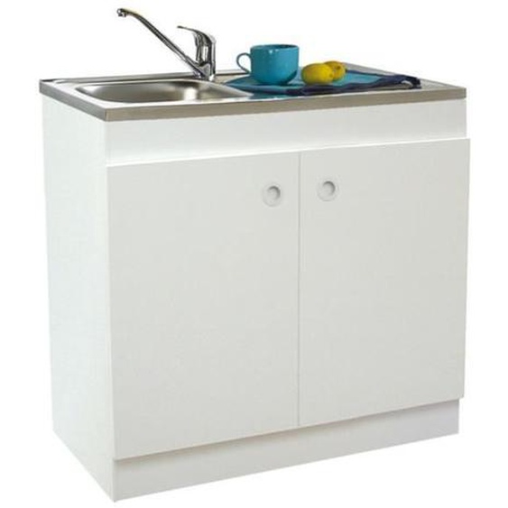 Meuble sous évier - NEOVA - S13N22080 - 80x60cm - Charnières invisibles - Réglage hauteur
