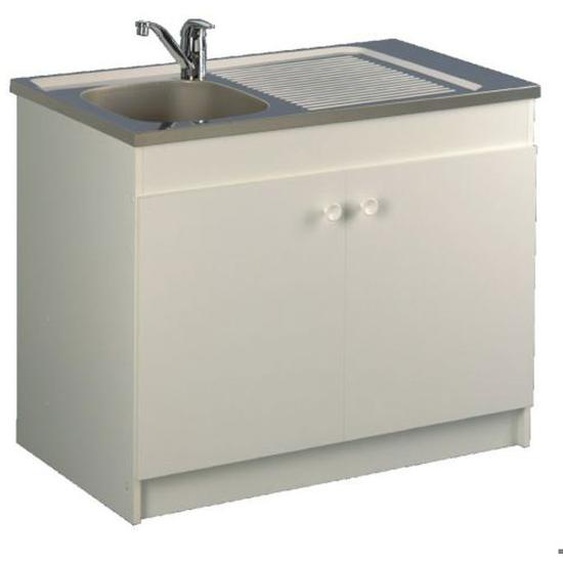 Meuble sous évier LEADER hydrofuge 1200x600cm 2 portes - AQUARINE - 200126