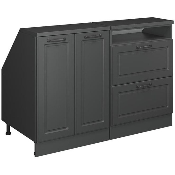 Meuble sous pente Vicco R-Line Anthracite campagne 120cm Lot de 2 caissons 60 cm de profondeur, Model 59976
