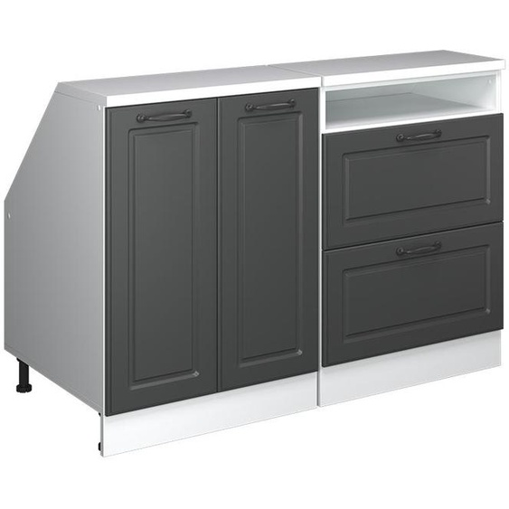 Meuble sous pente Vicco R-Line Anthracite campagne 120cm Lot de 2 caissons 60 cm de profondeur, Model 60211
