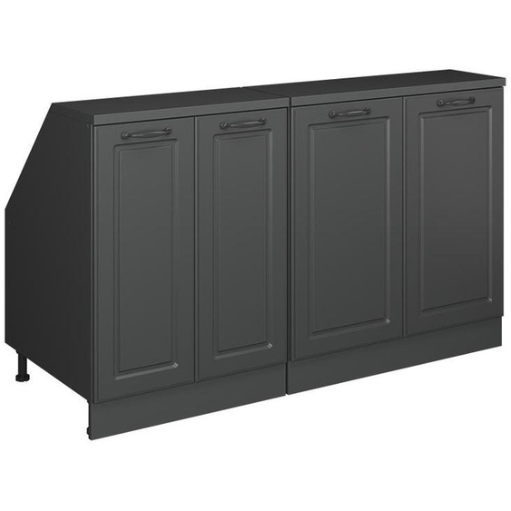 Meuble sous pente Vicco R-Line Anthracite campagne 140cm Lot de 2 caissons 60 cm de profondeur, Model 60135