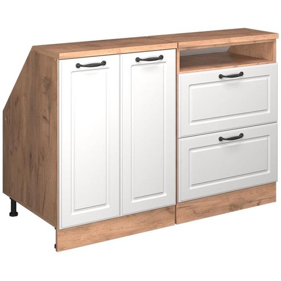 Meuble sous pente Vicco R-Line Blanc campagne 120cm Lot de 2 caissons 60 cm de profondeur, Model 59978