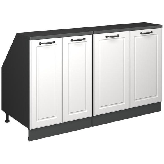 Meuble sous pente Vicco R-Line Blanc campagne 140cm Lot de 2 caissons 60 cm de profondeur, Model 60214