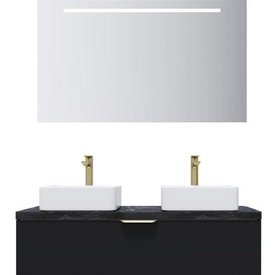 Meuble sous vasque - HOMIFAB - Venice Noir 120 - Contemporain - Design - A suspendre