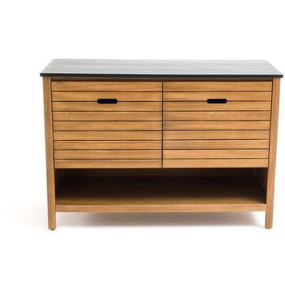 Meuble sous vasque Saturne, acacia, L120 cm