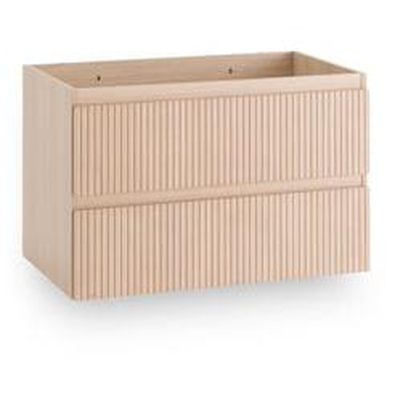 Meuble sous vasque suspendu 2 tiroirs L80cm, Nilia