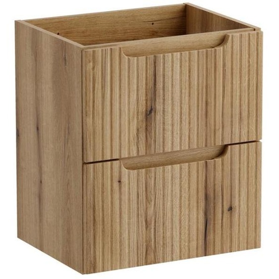 Meuble sous vasque VANO 50 cm chêne suspendu avec 2 tiroirs