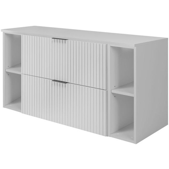 Meuble Sous Vasque Flow Blanc 120 Cm Avec 2 X Létagères - Extensions Et Plan