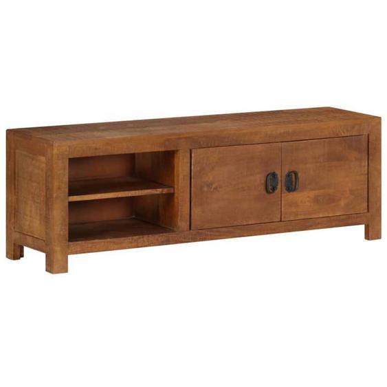 Meuble tele buffet tv television design pratique 120 cm bois de manguier massif