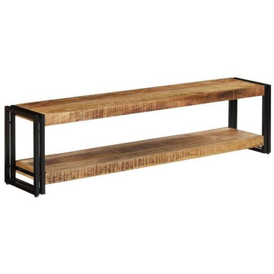 Meuble tele buffet tv television design pratique 150 cm bois massif de manguier