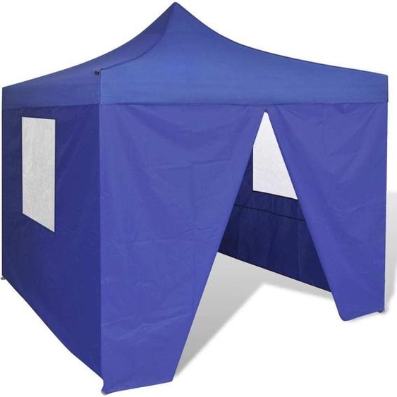 Meuble Tente pliante 4 parois 3 x 3 m Bleu FR76346
