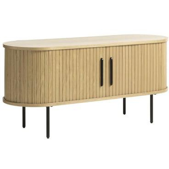 Meuble TV 120 cm PAULINA placage chêne massif