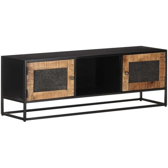 Meuble TV 120x30x40 cm Bois de manguier brut