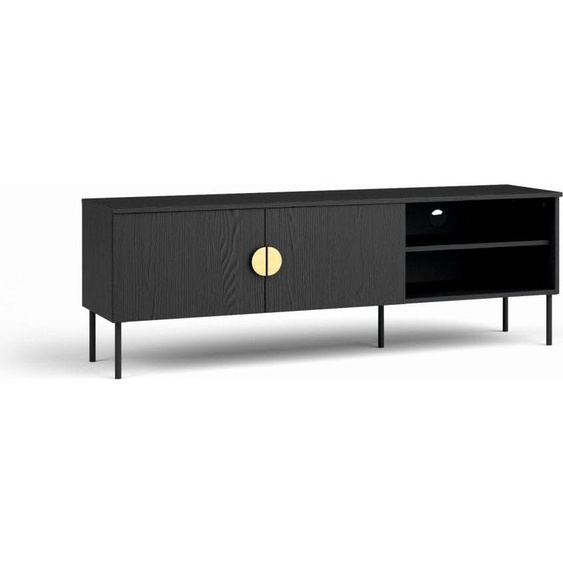 Meuble TV 160 cm MOSQURA - noir graphite