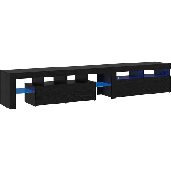 Meuble TV 2 pcs Chêne noir 230 x 36,5 x 40 cm Bois dingénierie