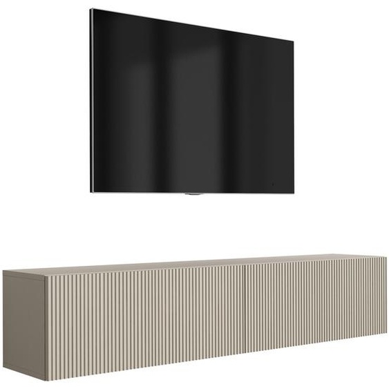 Meuble TV avec façades rainurées, cachemire, 170 × 32 × 33,6 cm