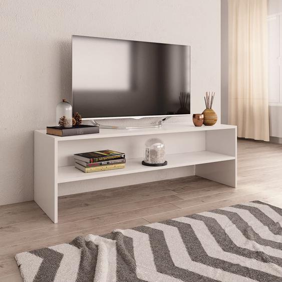 Meuble TV Blanc 120x40x40 cm Bois dingénierie