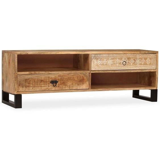 Meuble TV Bois massif de manguier 120 x 30 x 40 cm