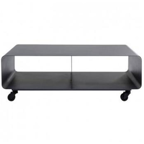 Meuble TV - LOUNGE - Gris laqué - Métal - 90 cm - Design contemporain