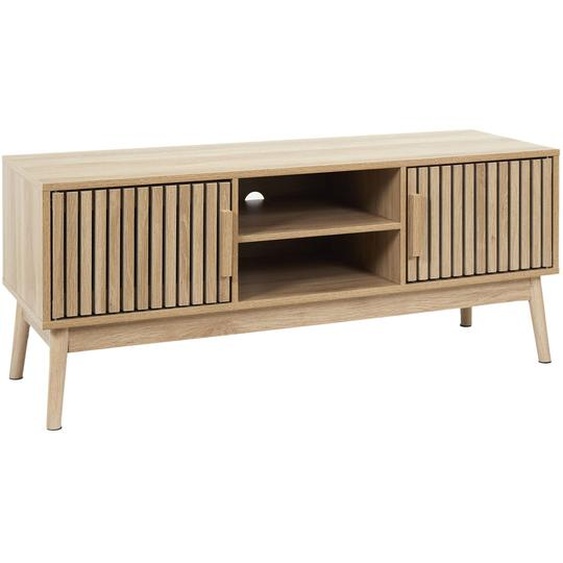 Meuble TV Klaus M1 - 2 niches ouvertes + 2 portes - Esthétique bois