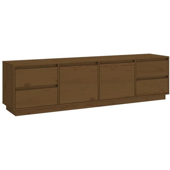 Meuble TV Marron miel 176x37x47,5 cm Bois de pin massif