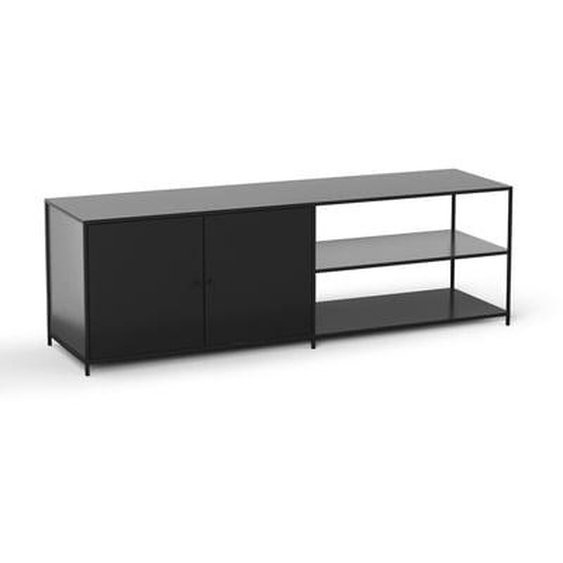 Meuble TV métal acier enfilade 2 portes, Romy