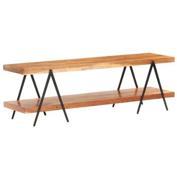 Meuble TV multimedia etagere television buffet televiseur salle a manger salon chambre 160 x 40 x 50 cm bois d acacia so