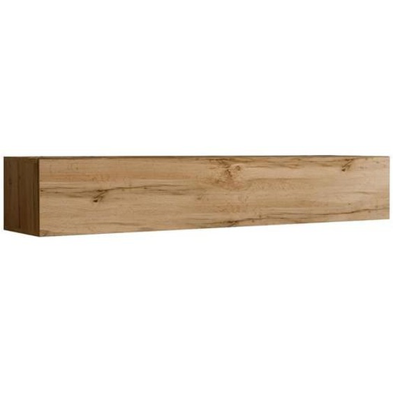 Meuble TV suspendu 180cm coloris chêne Wotan. Collection SWITCH.
